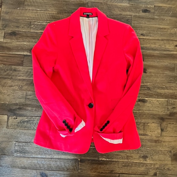 Express Jackets & Coats Women Sized 6 Red Express Suit Jacket With